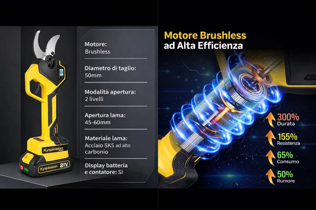 Forbici da potatura elettriche professionali 50mm