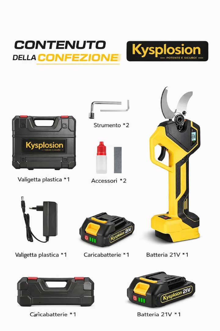 Forbici da potatura elettriche professionali 50mm